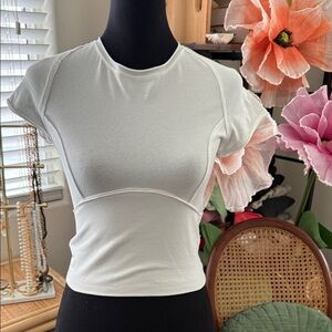 Free People We The Free White Protagonist Cap Sleeve Babydoll T